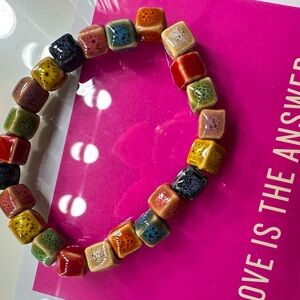 Ceramic beaded bracelet